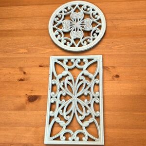 Southern living at home iron trivets painted green